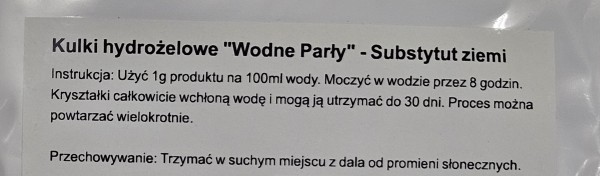 Kulki Hydrożelowe 1,2 - 1,5 mm, 2,5 - 3 mm - 50 g