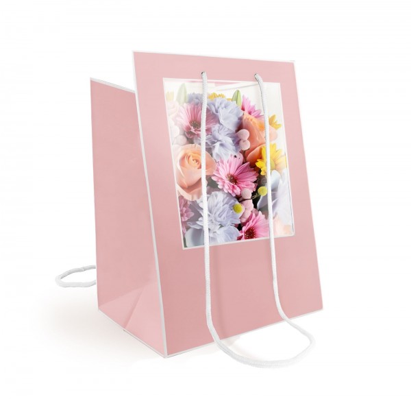 Torba Z Okienkiem XL Jasny Róż 10 szt