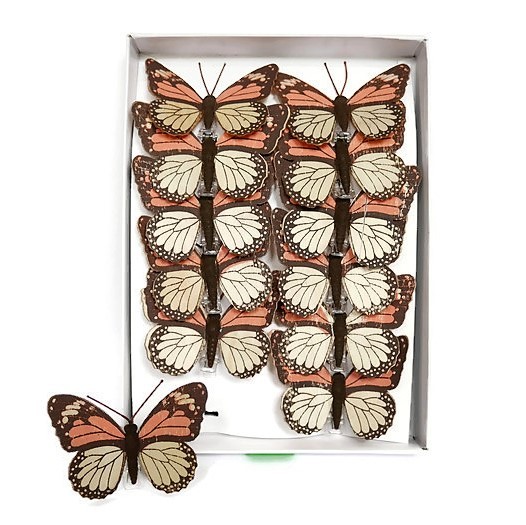 Motyle Na Spinaczu Vintage 8 cm 12 szt