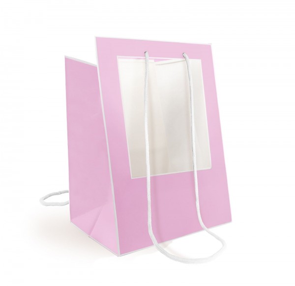 Torba Z Okienkiem XL Lila Róż 10 szt