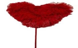 Serce Futrzane Czerwone Na Piku 1 szt